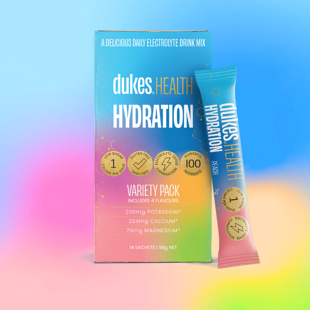 14 Sachet Box of Dukes Health Hydration Variety Pack