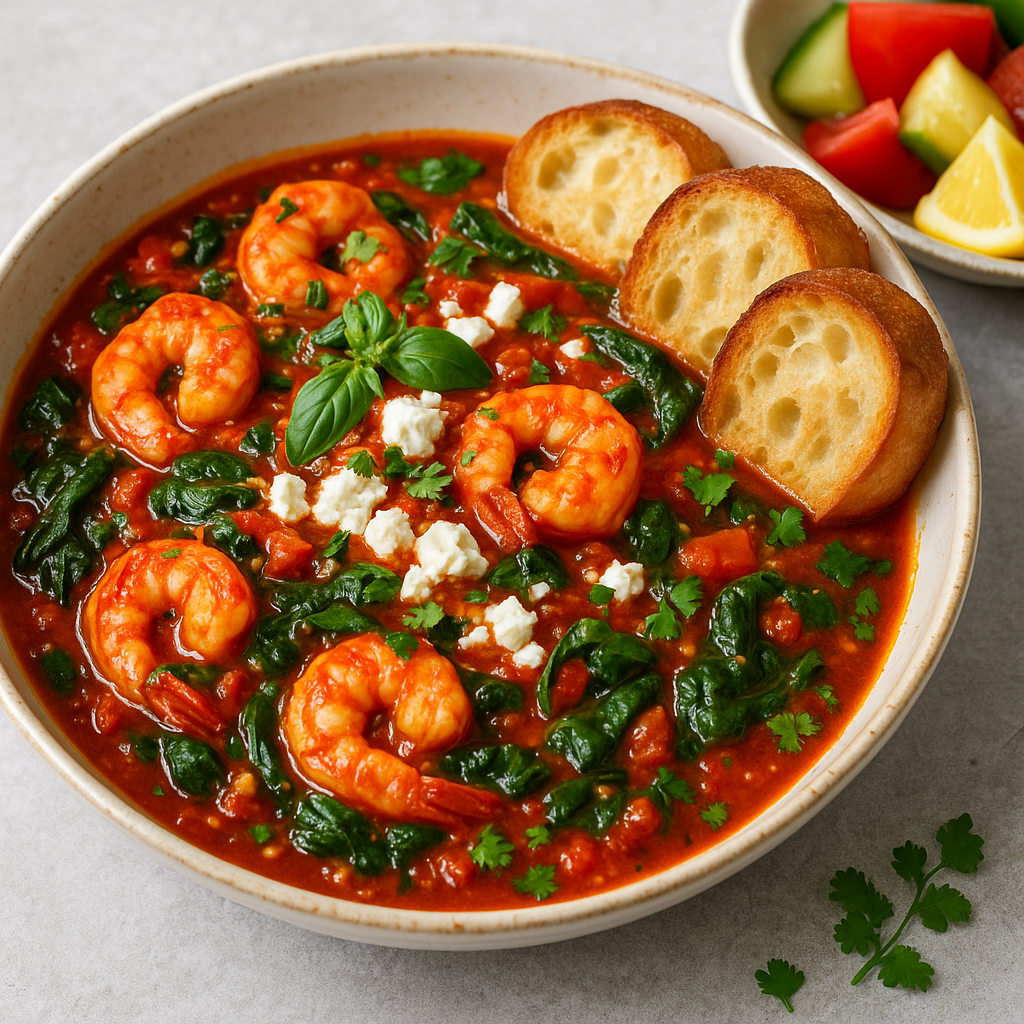 Chilli Prawn Saganaki