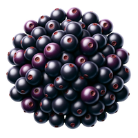 A top-down shot of a pile of acai berries