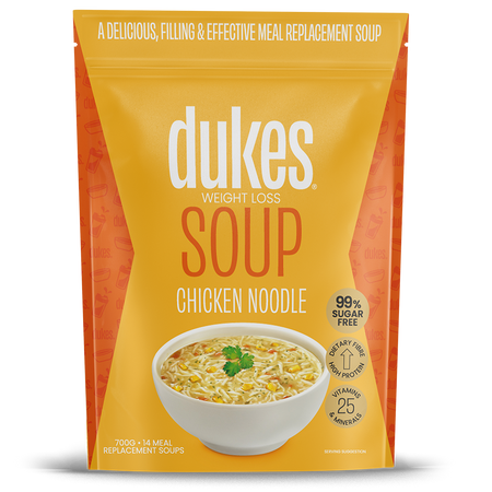 A 700g bag of Dukes Weight Loss Soup Chicken Flavour