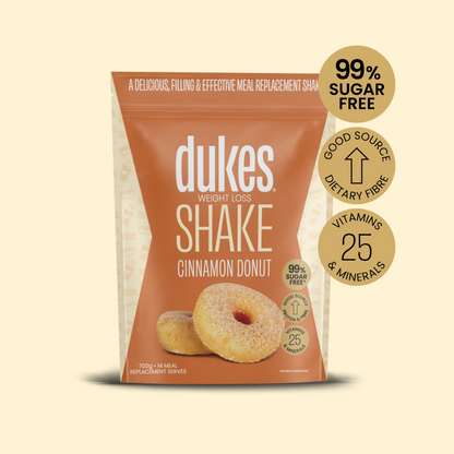 Bag of Dukes Cinnamon Donut Meal Replacement Shake