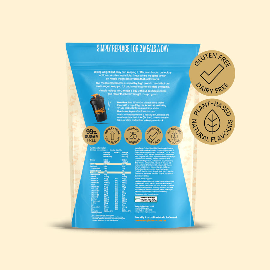 Back of Vanilla Shake Bag